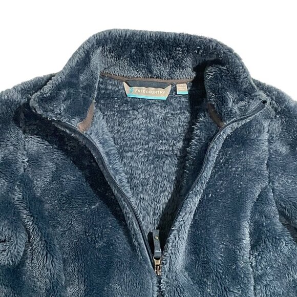 Free Country Women's Dark Teal Fleece Jacket Soft & Cozy Size Medium - Picture 2 of 11